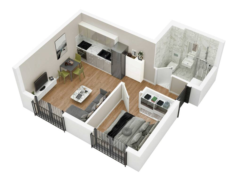Prikaz stana 28.94 m2 jednoiposoban, Rada Neimara 29A – Drašković Invest, slika 2