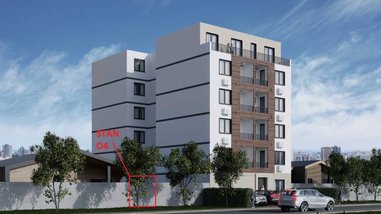 Pozicija stana O4 u zgradi – 26.41 m2 garsonjera, Lazara Avramovića 12, Drašković Invest