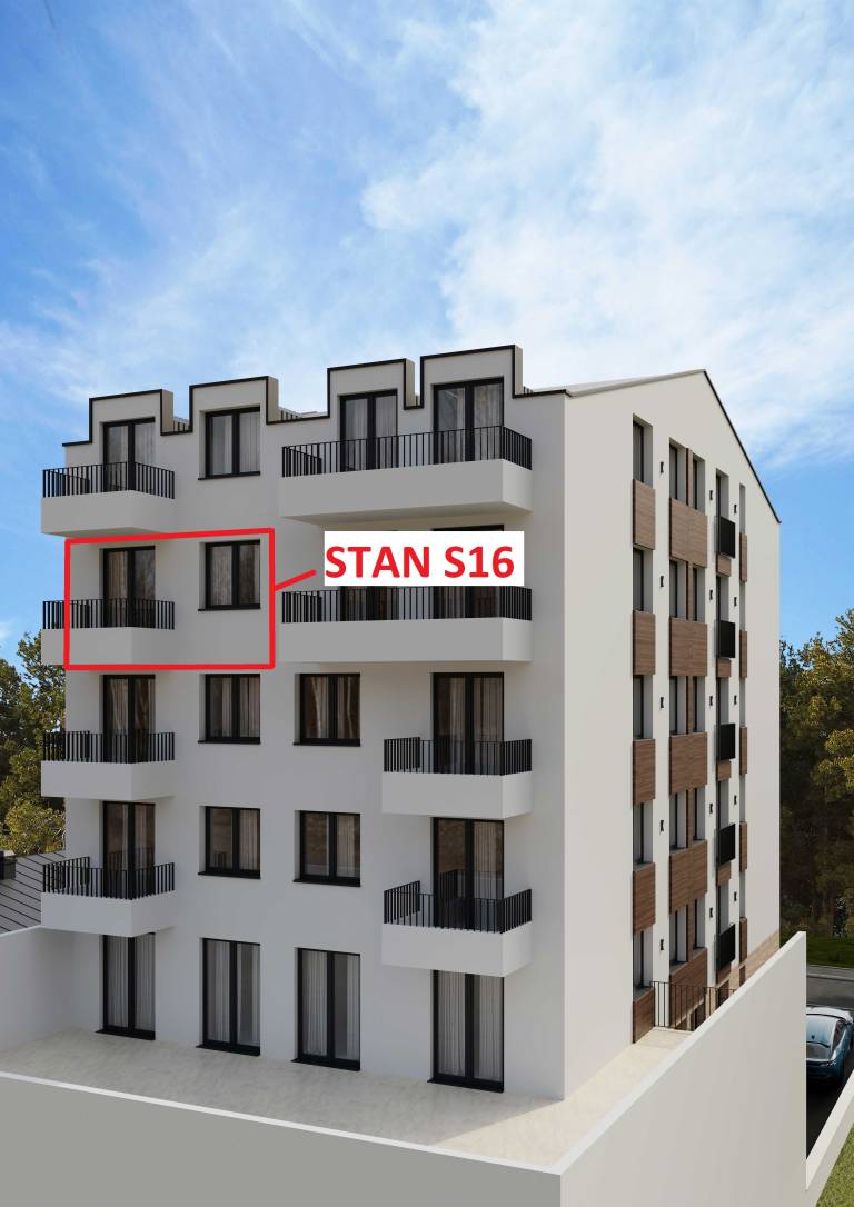 Pozicija stana u zgradi – 43.73 m2 dvosoban, Rada Neimara 29A, Drašković Invest