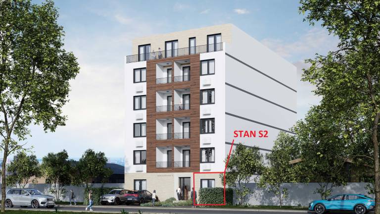 Pozicija stana S2 u zgradi – 26.76 m2 jednosoban, Lazara Avramovića 12, Drašković Invest