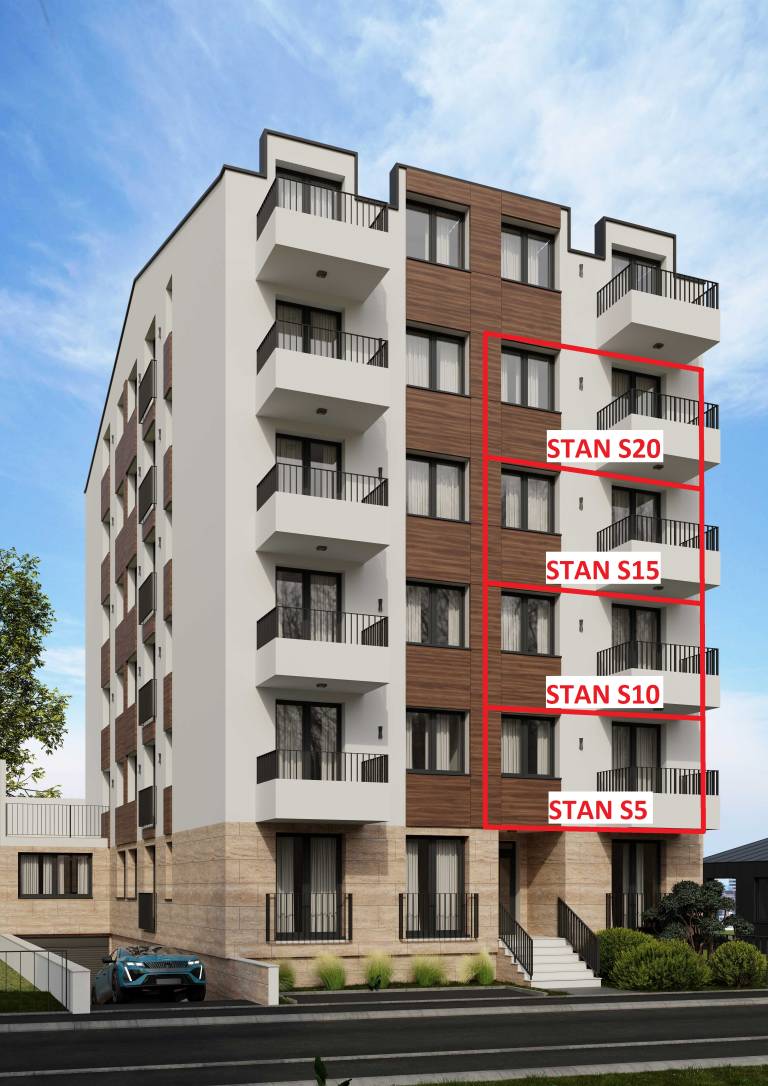 Pozicija stana u zgradi – 40.77 m2 dvosoban, Rada Neimara 29A, Drašković Invest