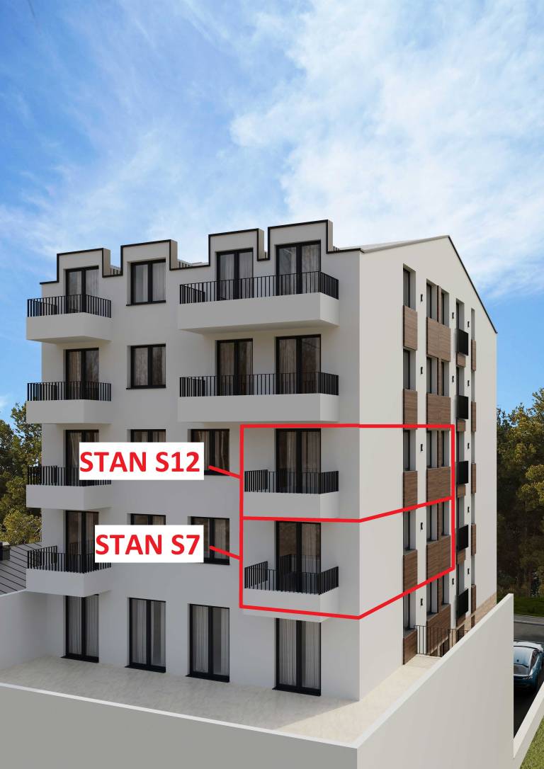 Pozicija stana u zgradi – 54.66 m2 trosoban, Rada Neimara 29A, Drašković Invest